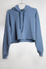CROPPED HOODIE RECYCLED WATER BOTTLE - FADED NAVY