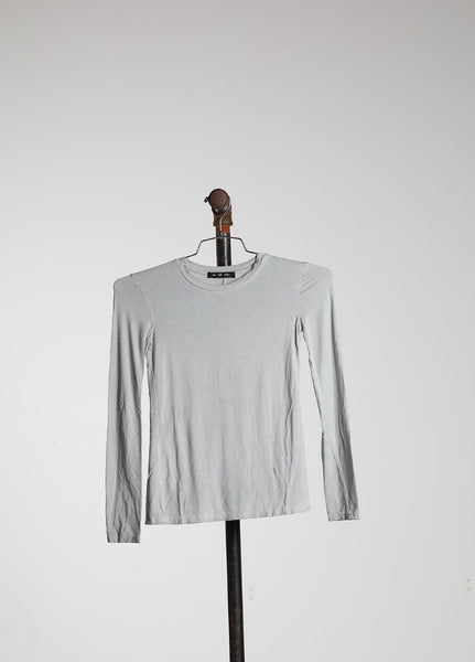 LONG SLEEVE FITTED CREW - DOVE