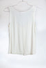 BUTTON DOWN TANK - OFF WHITE RIBBED